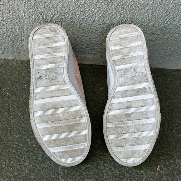 Puma Pink Sneakers with Pink and Green Laces Athletic Skater Running Sz 7.5 - Picture 8 of 8